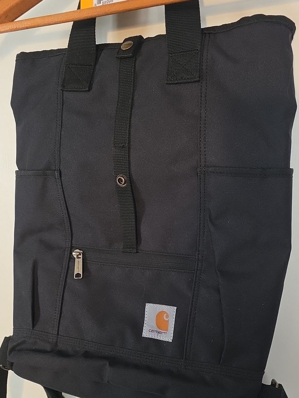 NWT Carhartt Black Canvas Tote-Style Backpack Go Back To School In Style! - Picture 2 of 8